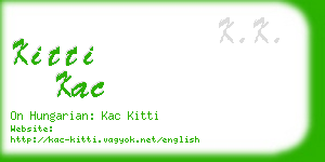 kitti kac business card